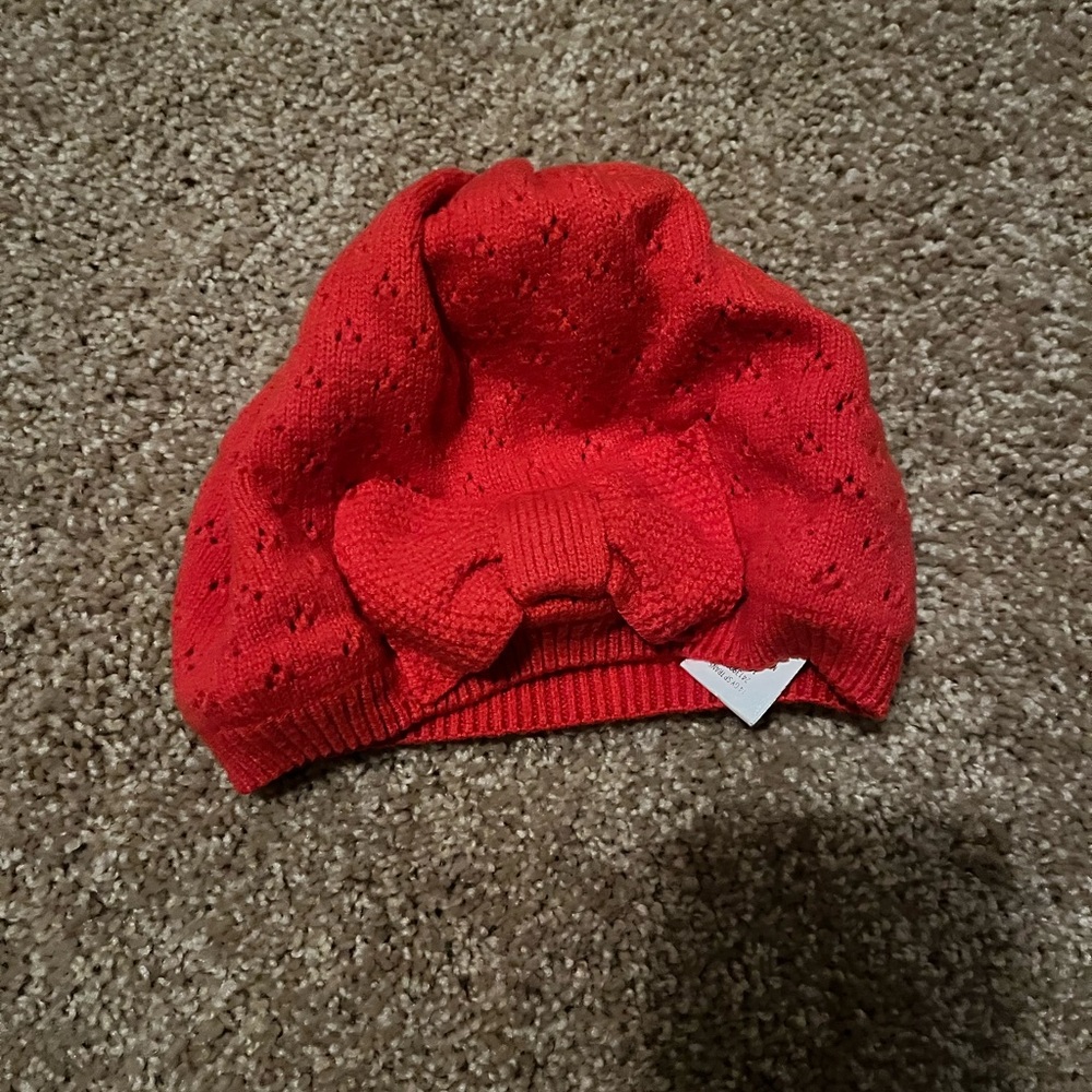 Gymboree Red Knit Kids Hat with Bow
